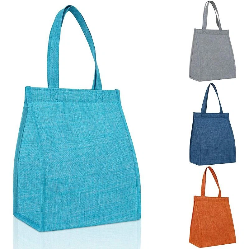 Large Blue Insulated Lunch Tote Bags